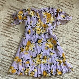 Floral Dress with Yellow Roses